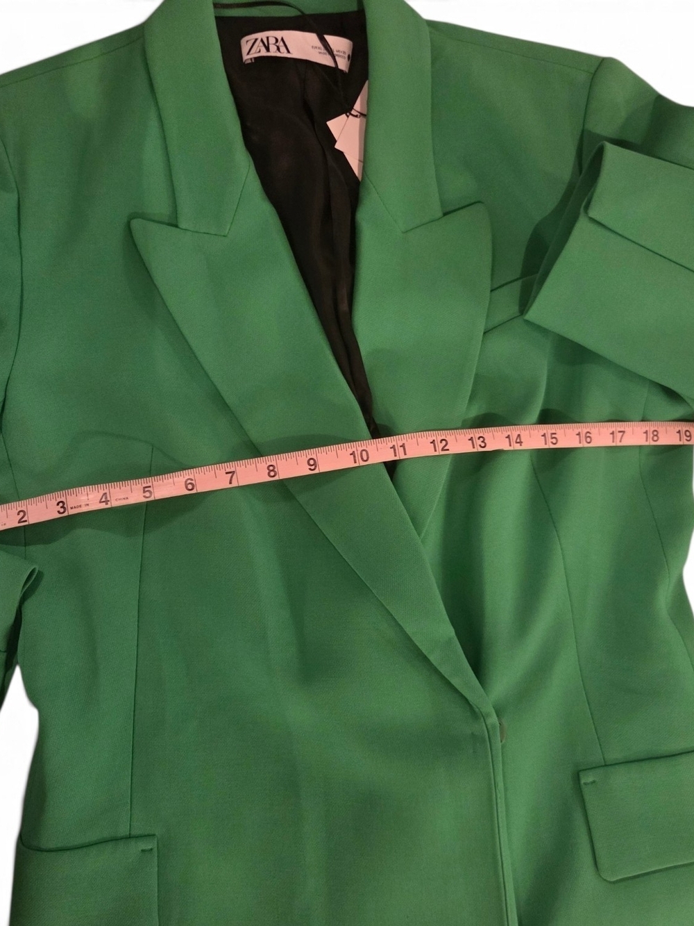 NWT Zara Green Tailored Blazer XL - Picture 3 of 10